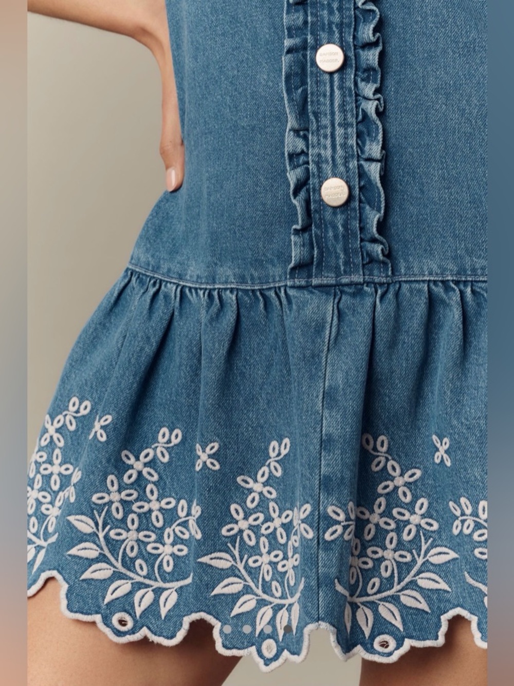 Anthropologie x Damson Madder Lana Drop-Waist Mini Dress NWT - Picture 4 of 7
